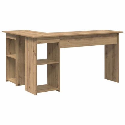 Schreibtisch Eiche handwerklich 142 x 102 x 73 cm Holzwerkstoff
