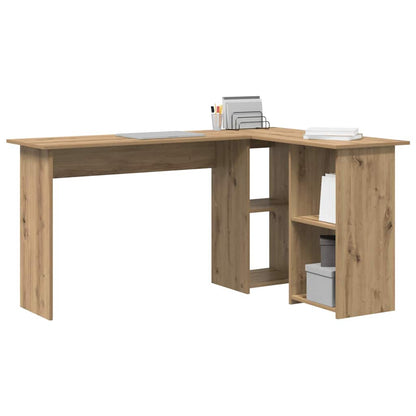 Schreibtisch Eiche handwerklich 142 x 102 x 73 cm Holzwerkstoff