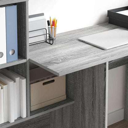 Schreibtisch Grau Sonoma 131,5 x 50 x 106,5 cm Holzwerkstoff