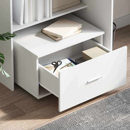 Schubladenschrank mit Rad Weiß 55 x 45 x 33,5 cm Holzwerkstoff