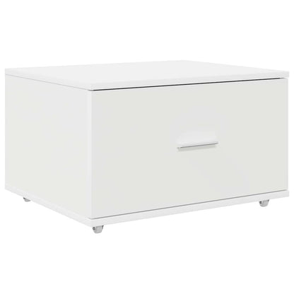 Schubladenschrank mit Rad Weiß 55 x 45 x 33,5 cm Holzwerkstoff