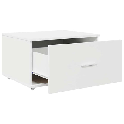 Schubladenschrank mit Rad Weiß 55 x 45 x 33,5 cm Holzwerkstoff