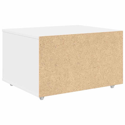 Schubladenschrank mit Rad Weiß 55 x 45 x 33,5 cm Holzwerkstoff