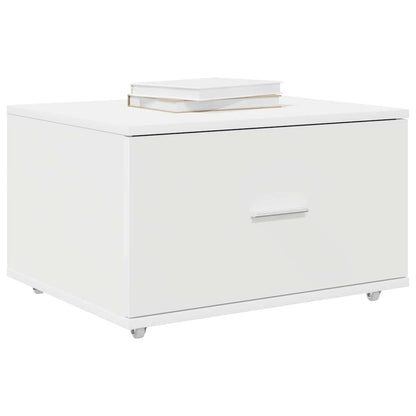 Schubladenschrank mit Rad Weiß 55 x 45 x 33,5 cm Holzwerkstoff