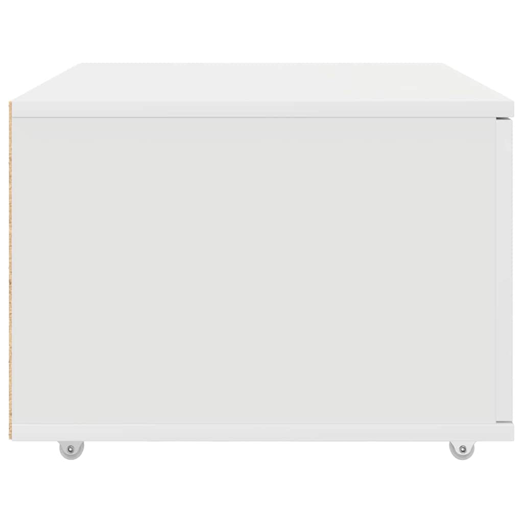 Schubladenschrank mit Rad Weiß 55 x 45 x 33,5 cm Holzwerkstoff