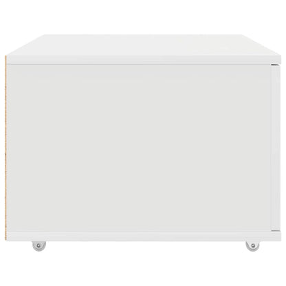 Schubladenschrank mit Rad Weiß 55 x 45 x 33,5 cm Holzwerkstoff