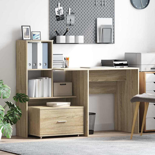 Schubladenschrank mit Rad Braun 55 x 45 x 33,5 cm Holzwerkstoff