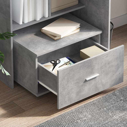 Schubladenschrank mit Rad Grau 55 x 45 x 33,5 cm Holzwerkstoff