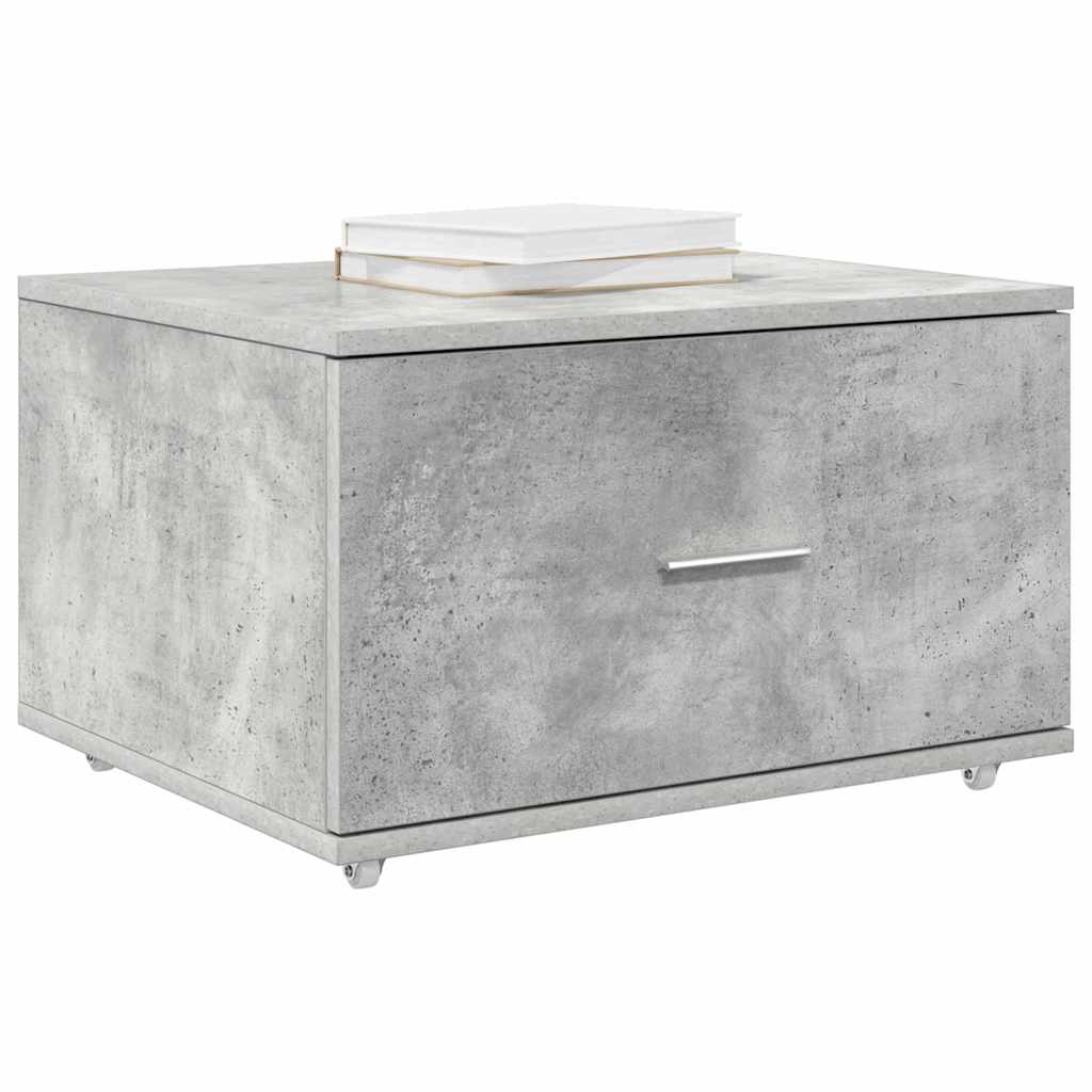 Schubladenschrank mit Rad Grau 55 x 45 x 33,5 cm Holzwerkstoff