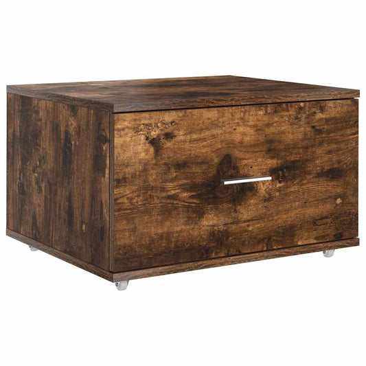 Schubladenschrank mit Rad Braun 55 x 45 x 33,5 cm Holzwerkstoff
