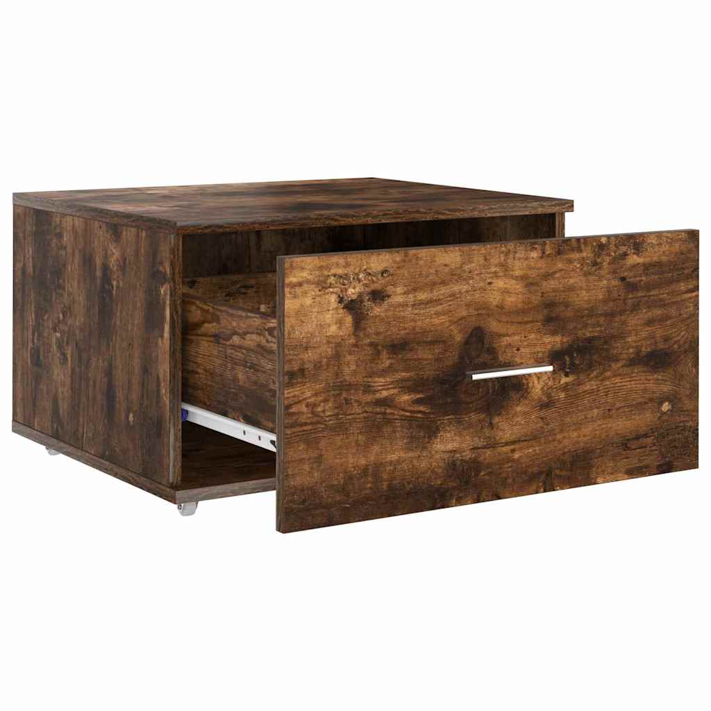 Schubladenschrank mit Rad Braun 55 x 45 x 33,5 cm Holzwerkstoff