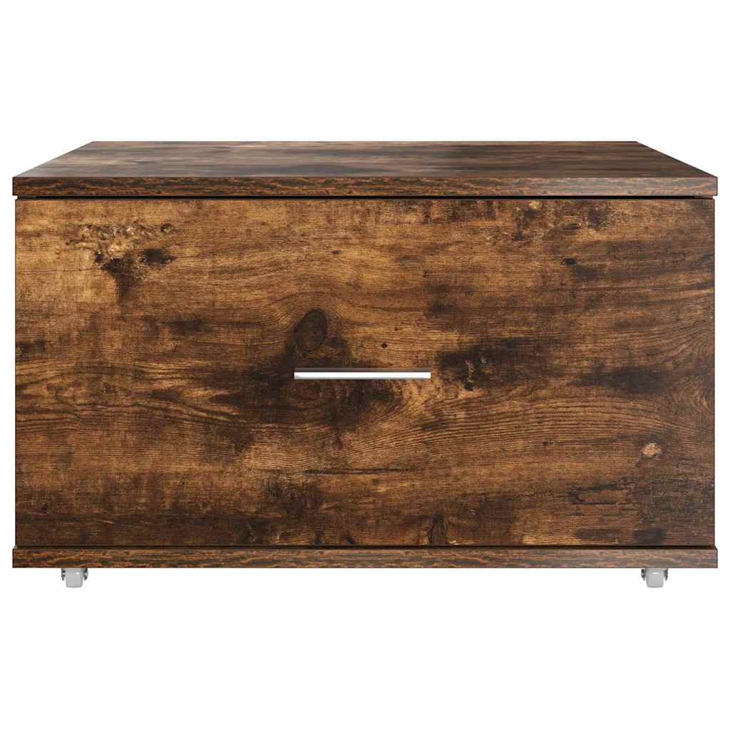 Schubladenschrank mit Rad Braun 55 x 45 x 33,5 cm Holzwerkstoff