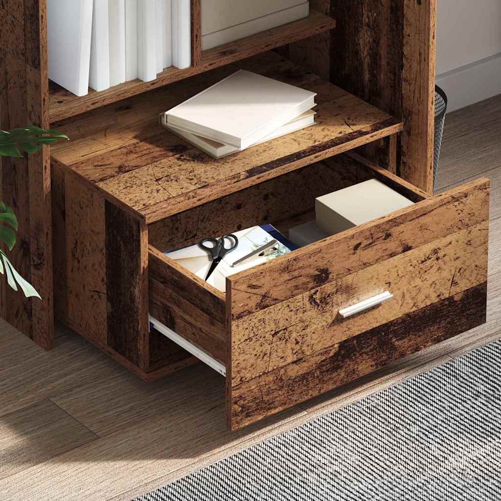 Schubladenschrank mit Rad Braun 55 x 45 x 33,5 cm Holzwerkstoff