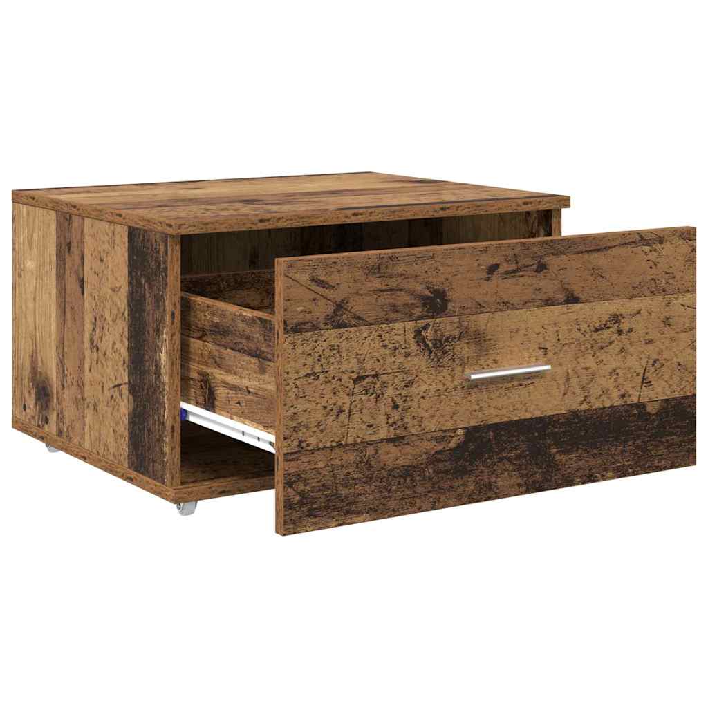 Schubladenschrank mit Rad Braun 55 x 45 x 33,5 cm Holzwerkstoff
