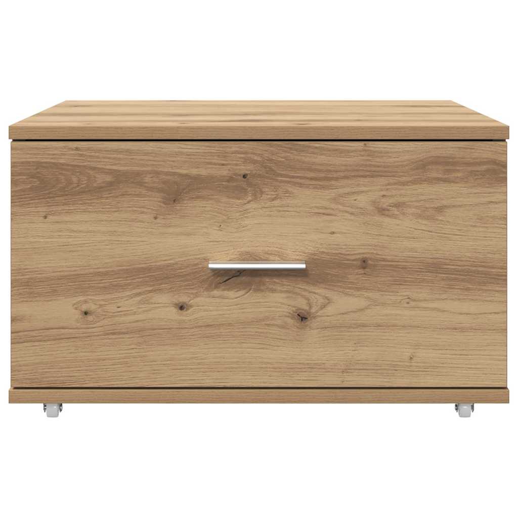 Schubladenschrank mit Rad Braun 55 x 45 x 33,5 cm Holzwerkstoff