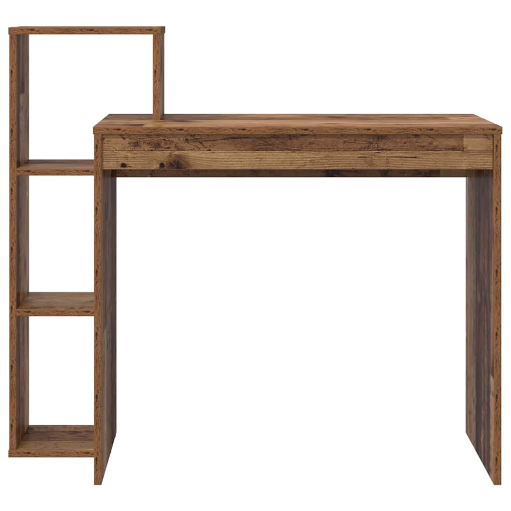 Schreibtisch mit Regal Altholz 100 x 40 x 90 cm Holzwerkstoff