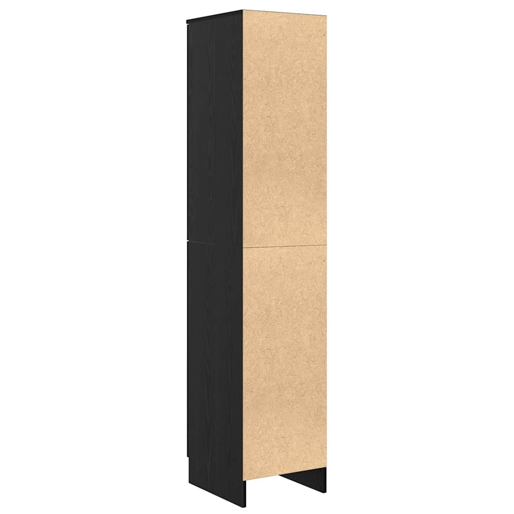 Highboard Schwarze Eiche 35 x 39 x 168 cm Holzwerkstoff