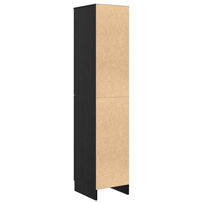 Highboard Schwarze Eiche 35 x 39 x 168 cm Holzwerkstoff