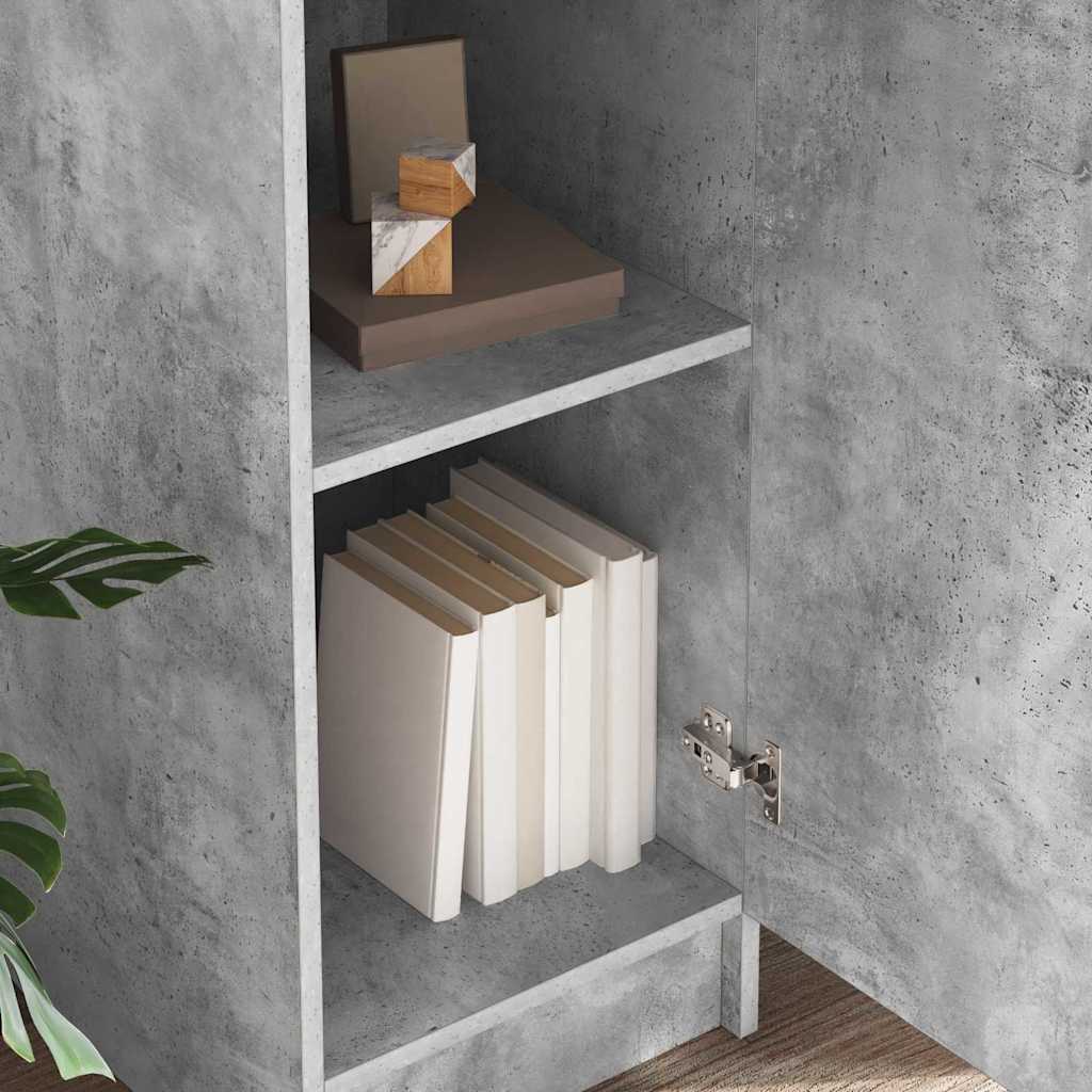 Highboard Betongrau 35 x 39 x 168 cm Holzwerkstoff