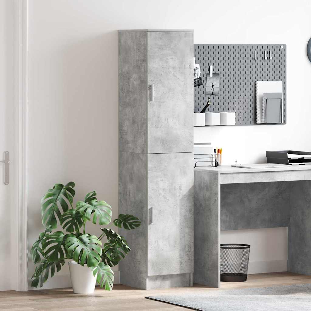 Highboard Betongrau 35 x 39 x 168 cm Holzwerkstoff