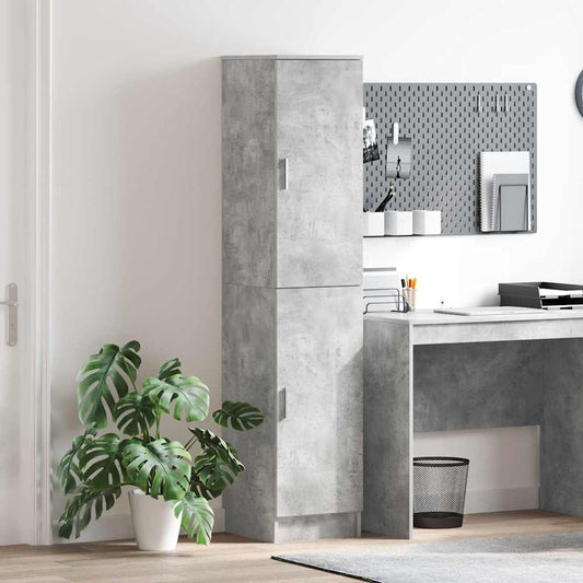 Highboard Betongrau 35 x 39 x 168 cm Holzwerkstoff
