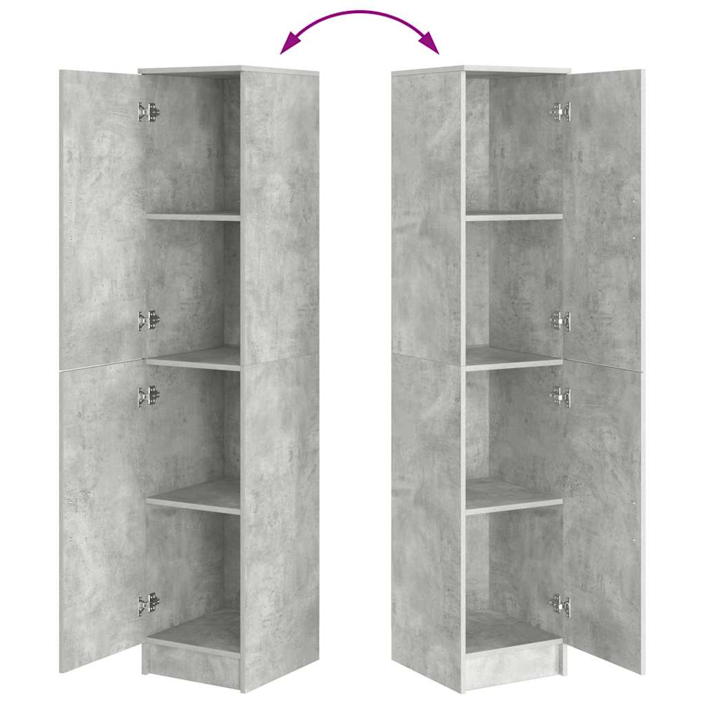 Highboard Betongrau 35 x 39 x 168 cm Holzwerkstoff