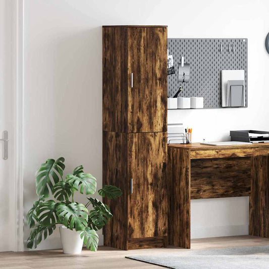 Highboard Räuchereiche 35 x 39 x 168 cm Holzwerkstoff