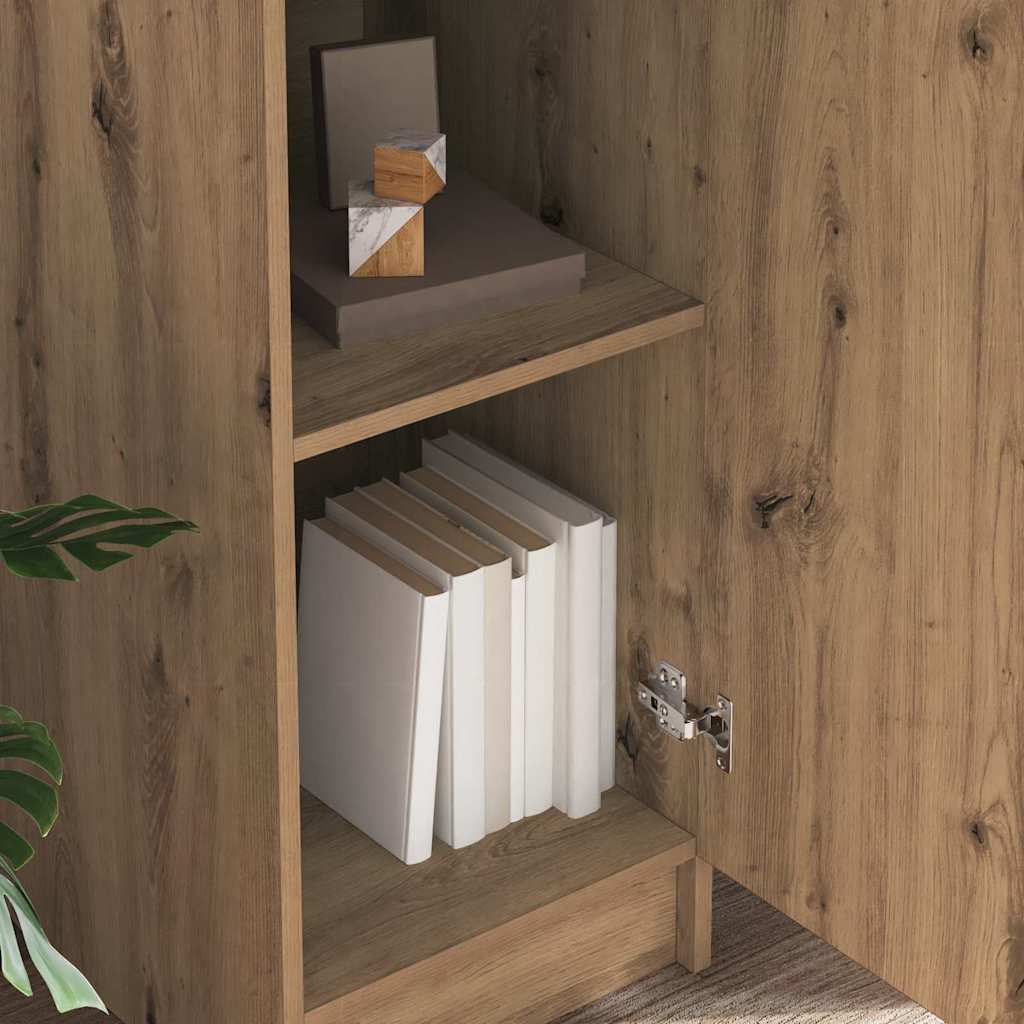 Highboard Eiche handwerklich 35 x 39 x 168 cm Holzwerkstoff
