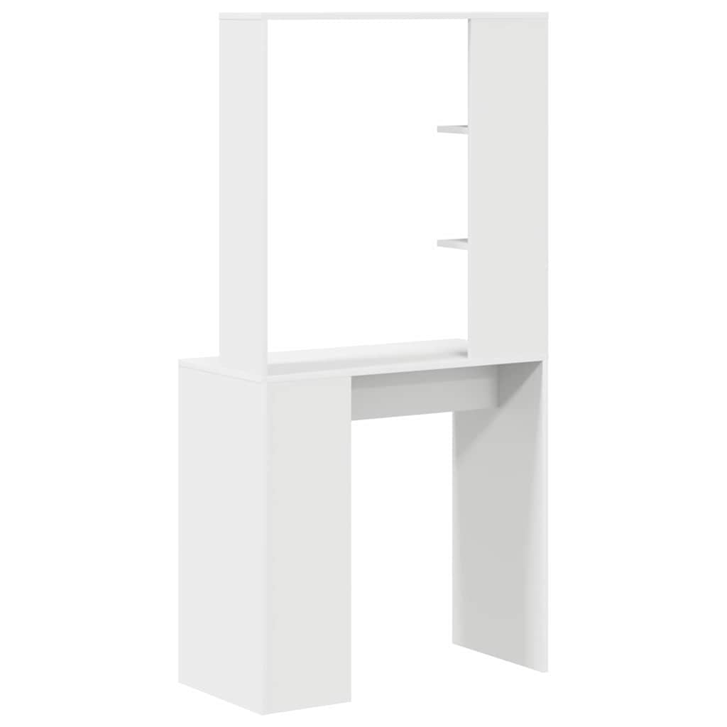 Schreibtisch mit Regal Weiß 78,5 x 37 x 154,5 cm Holzwerkstoff