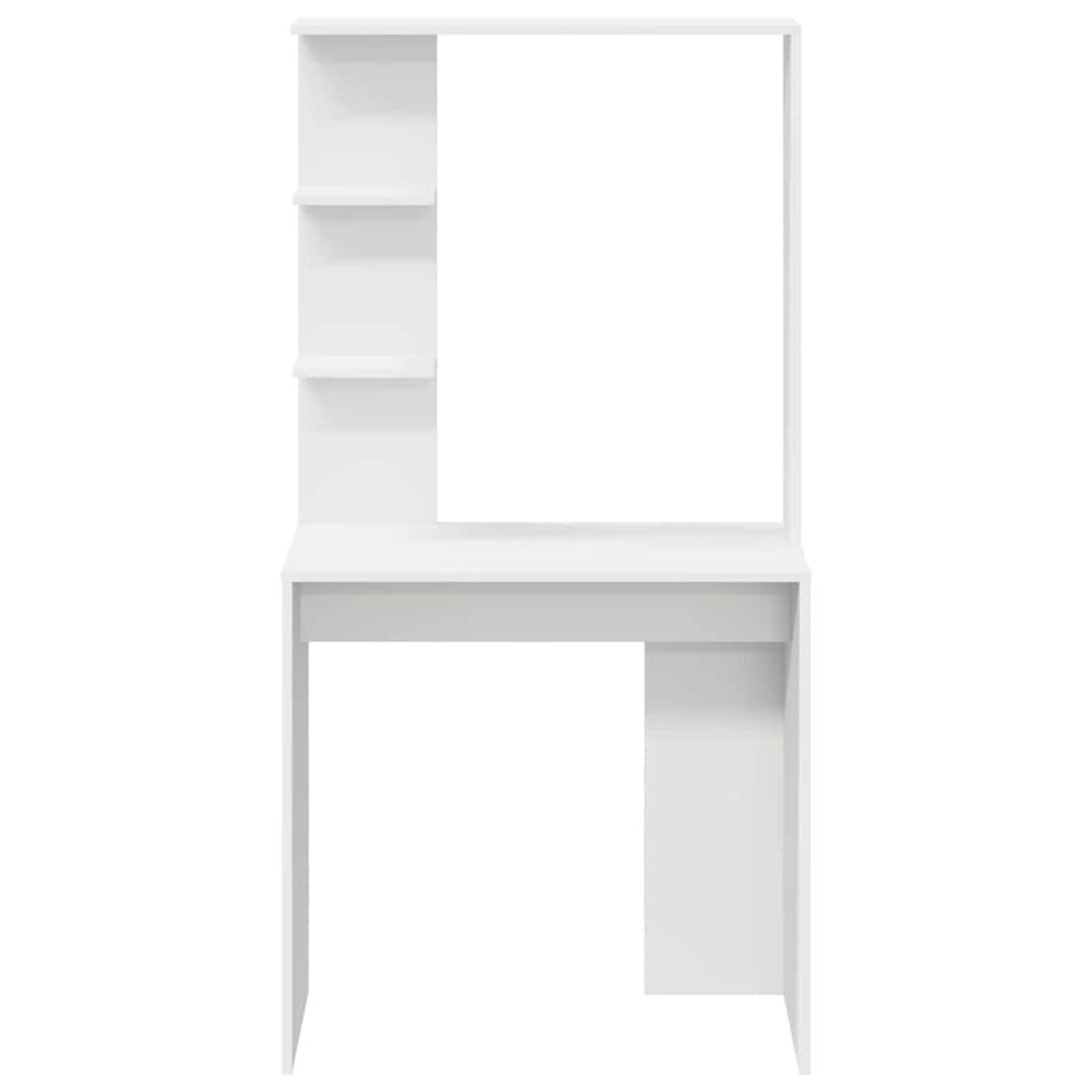 Schreibtisch mit Regal Weiß 78,5 x 37 x 154,5 cm Holzwerkstoff