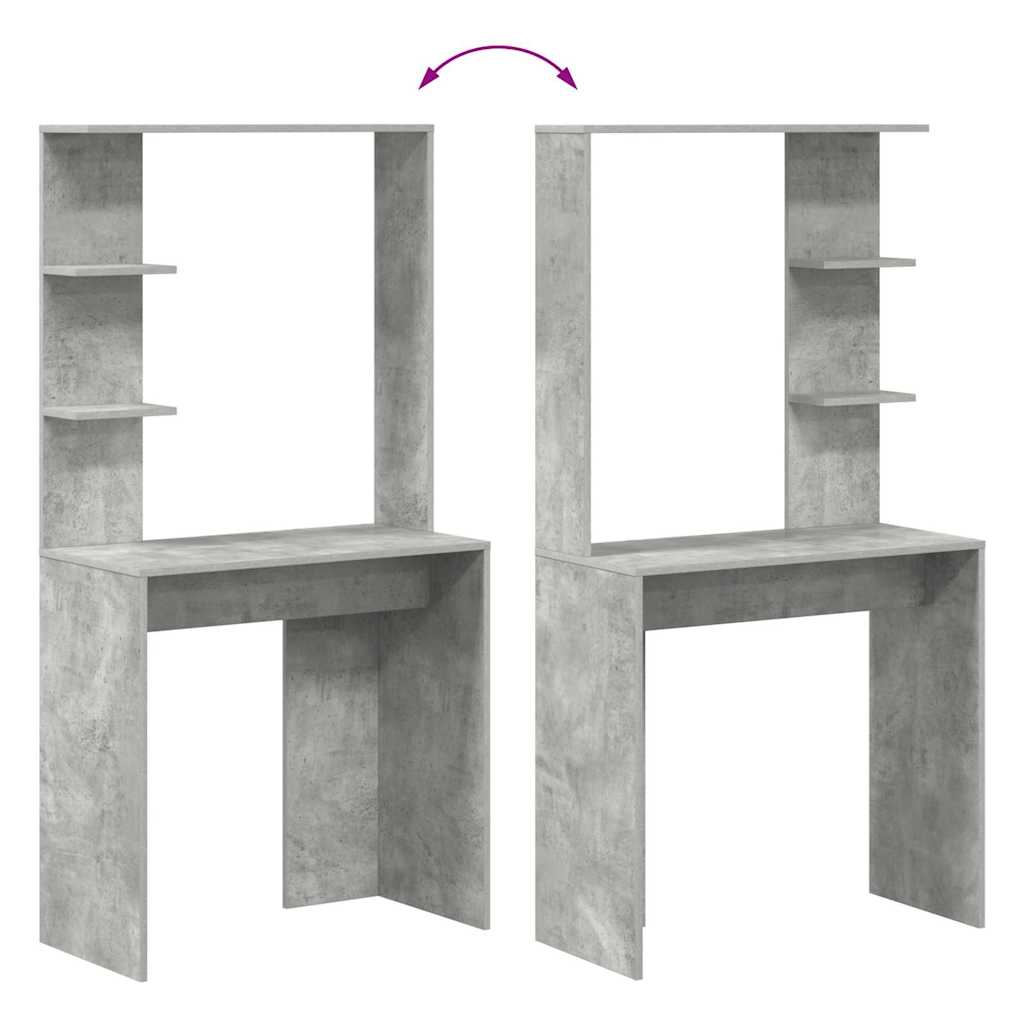Schreibtisch Betongrau 78,5 x 37 x 154,5 cm Holzwerkstoff