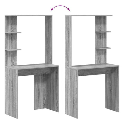 Schreibtisch Grau Sonoma 78,5 x 37 x 154,5 cm Holzwerkstoff