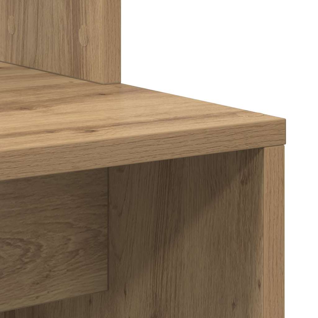 Schreibtisch mit Regal Eiche handwerklich 78,5 x 37 x 154,5 cm