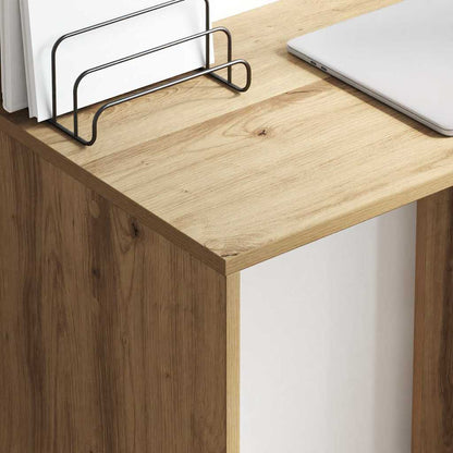 Schreibtisch mit Regal Eiche handwerklich 78,5 x 37 x 154,5 cm