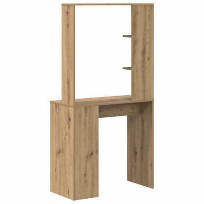 Schreibtisch mit Regal Eiche handwerklich 78,5 x 37 x 154,5 cm