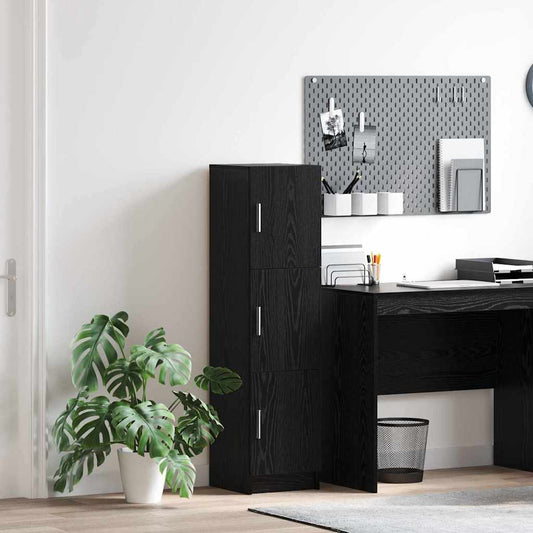 Highboard Schwarze Eiche 31,5 x 32 x 124 cm Holzwerkstoff