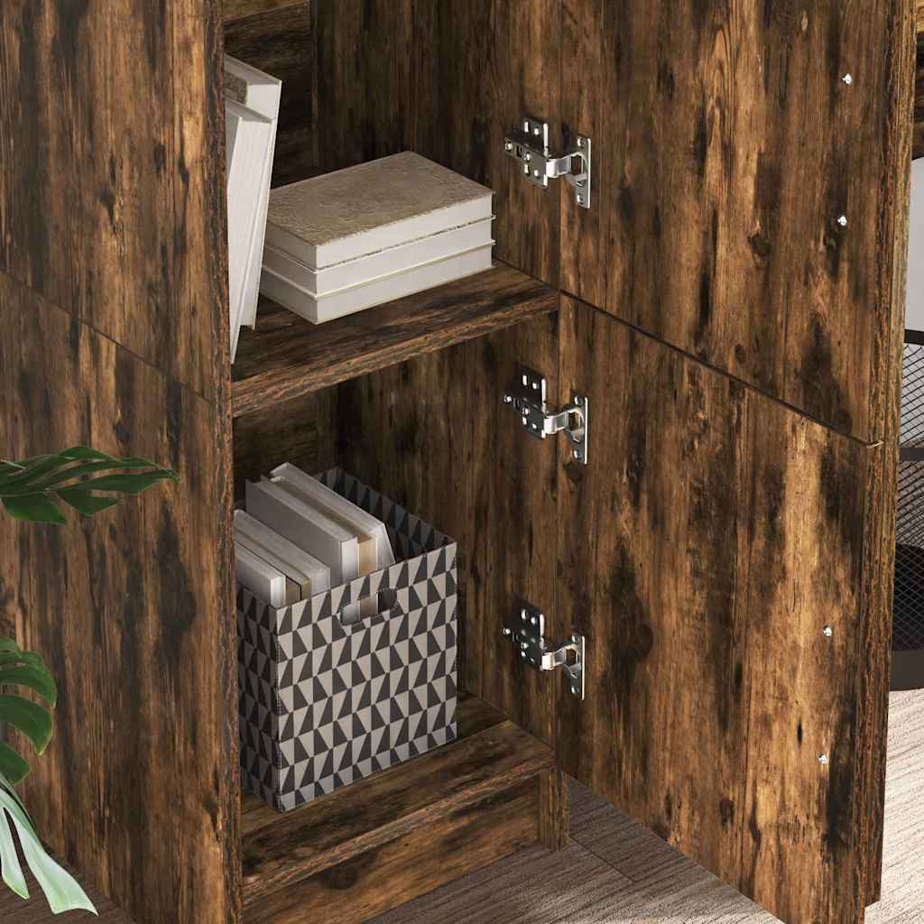 Highboard Räuchereiche 31,5 x 32 x 124 cm Holzwerkstoff