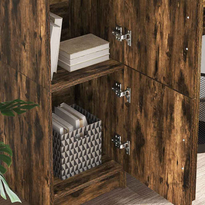 Highboard Räuchereiche 31,5 x 32 x 124 cm Holzwerkstoff