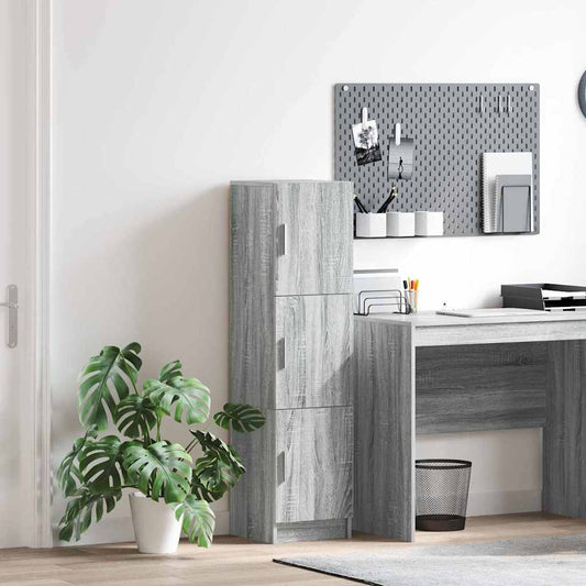 Highboard Grau Sonoma 31,5 x 32 x 124 cm Holzwerkstoff