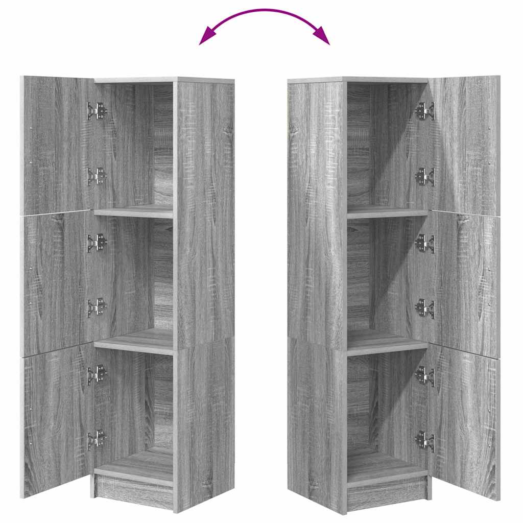 Highboard Grau Sonoma 31,5 x 32 x 124 cm Holzwerkstoff