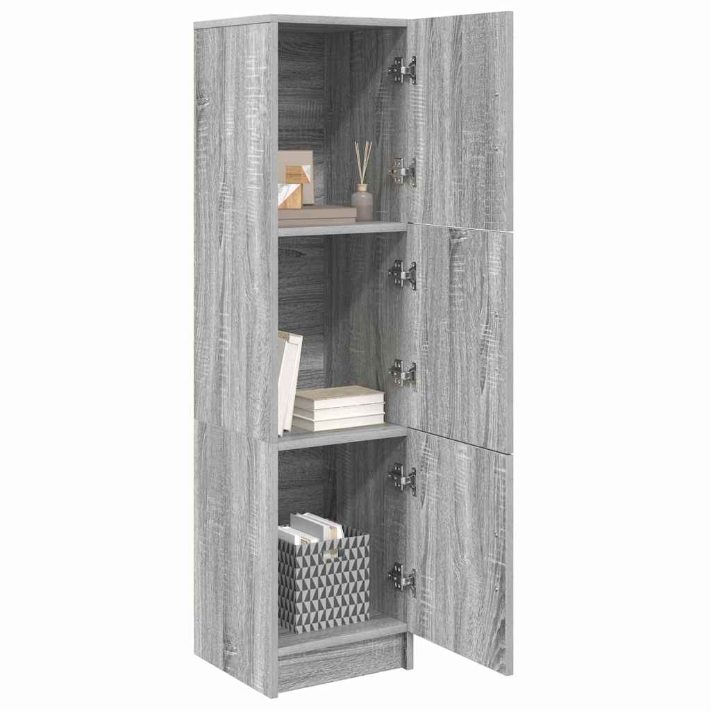 Highboard Grau Sonoma 31,5 x 32 x 124 cm Holzwerkstoff