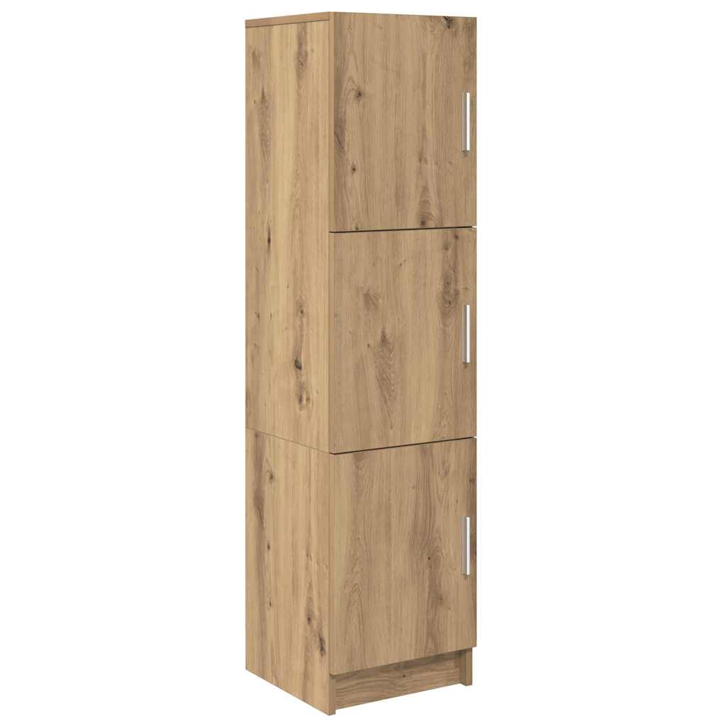 Highboard Eiche handwerklich 31,5 x 32 x 124 cm Holzwerkstoff