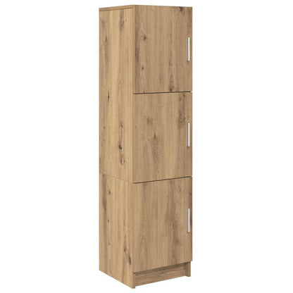 Highboard Eiche handwerklich 31,5 x 32 x 124 cm Holzwerkstoff