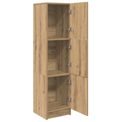 Highboard Eiche handwerklich 31,5 x 32 x 124 cm Holzwerkstoff