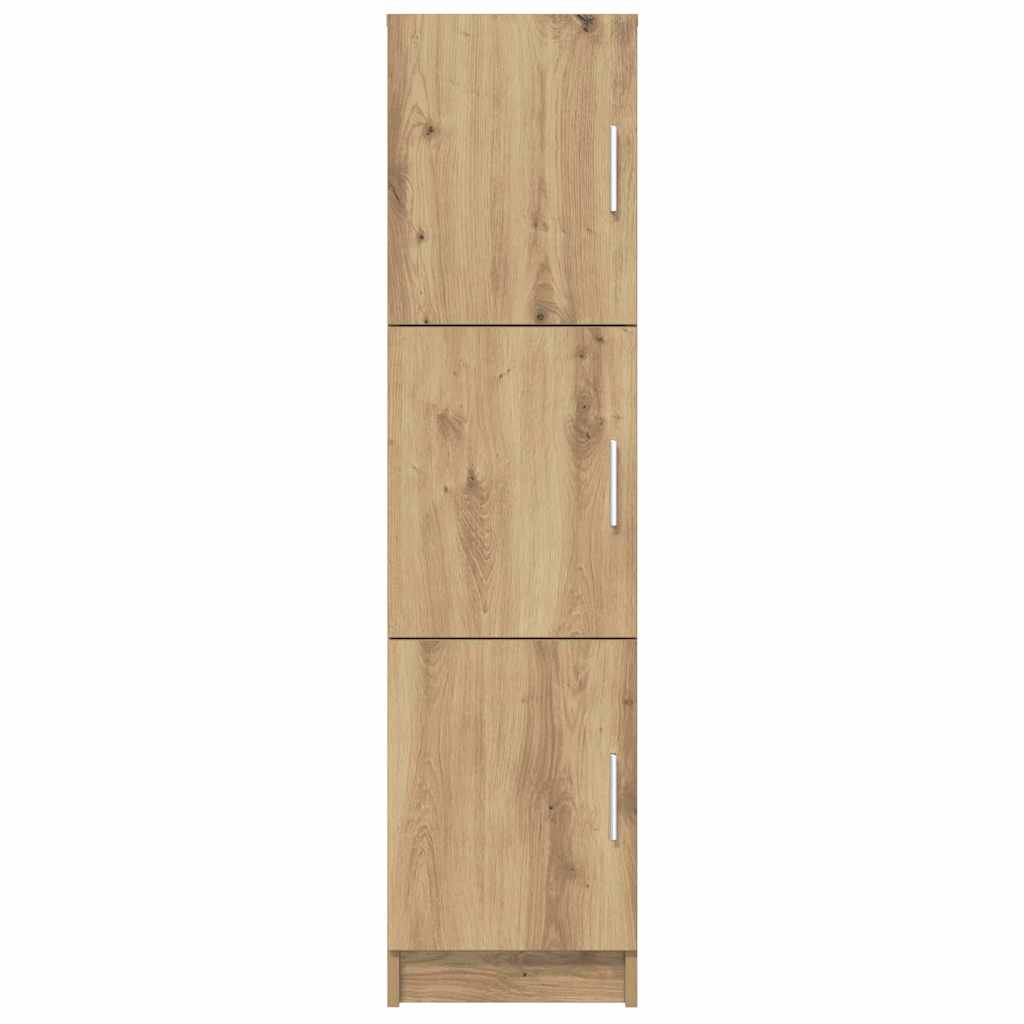 Highboard Eiche handwerklich 31,5 x 32 x 124 cm Holzwerkstoff