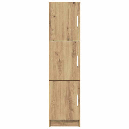 Highboard Eiche handwerklich 31,5 x 32 x 124 cm Holzwerkstoff