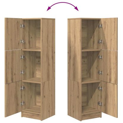 Highboard Eiche handwerklich 31,5 x 32 x 124 cm Holzwerkstoff