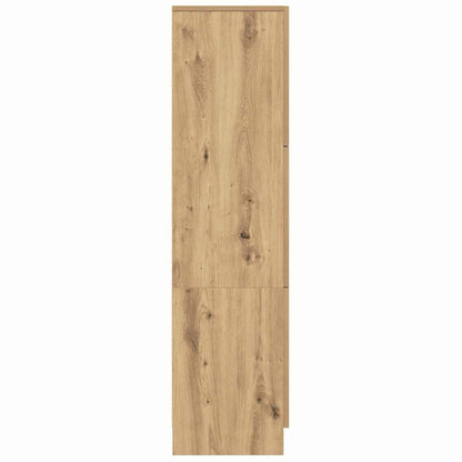 Highboard Eiche handwerklich 31,5 x 32 x 124 cm Holzwerkstoff
