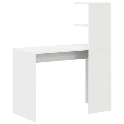 Schreibtisch mit Regal Weiß 102 x 50 x 124 cm Holzwerkstoff