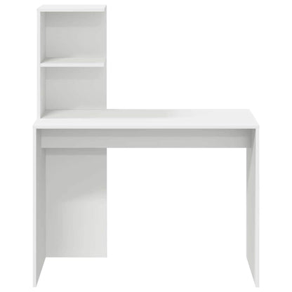 Schreibtisch mit Regal Weiß 102 x 50 x 124 cm Holzwerkstoff